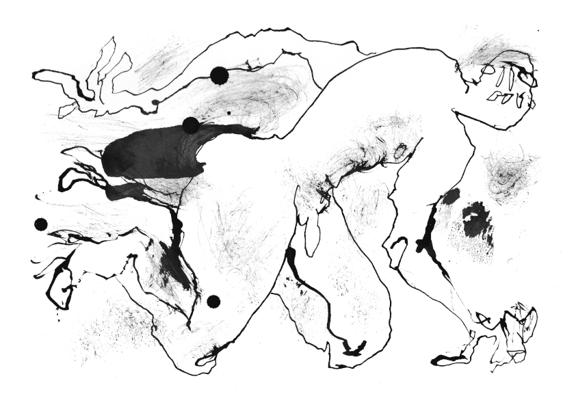 Human Remains, ink on paper, artist, Paul Coombs, gay, queer, lgbtqiplus, drawing, collage, art