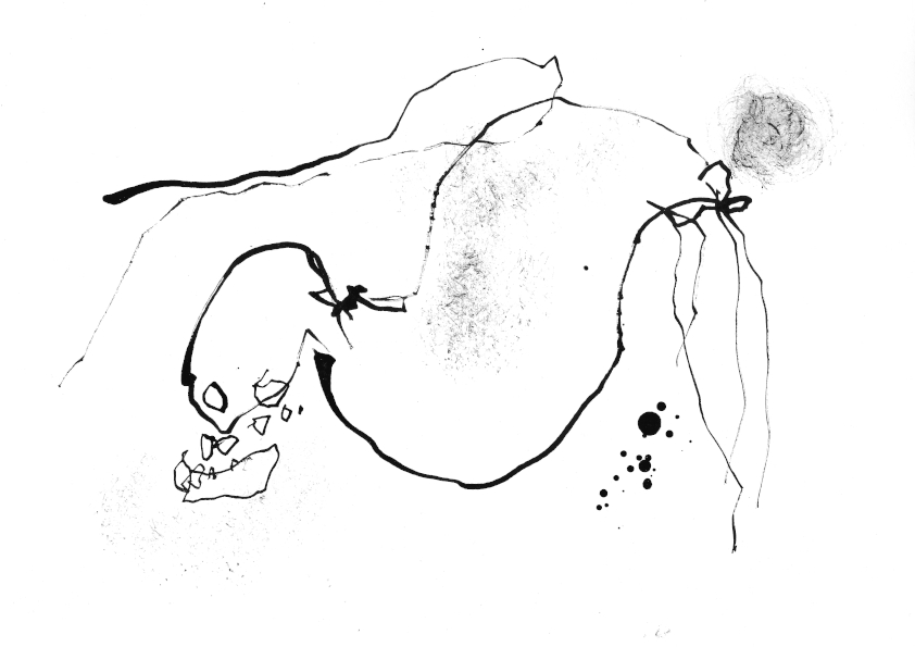 Human Remains, ink on paper, artist, Paul Coombs, gay, queer, lgbtqiplus, drawing, collage, art