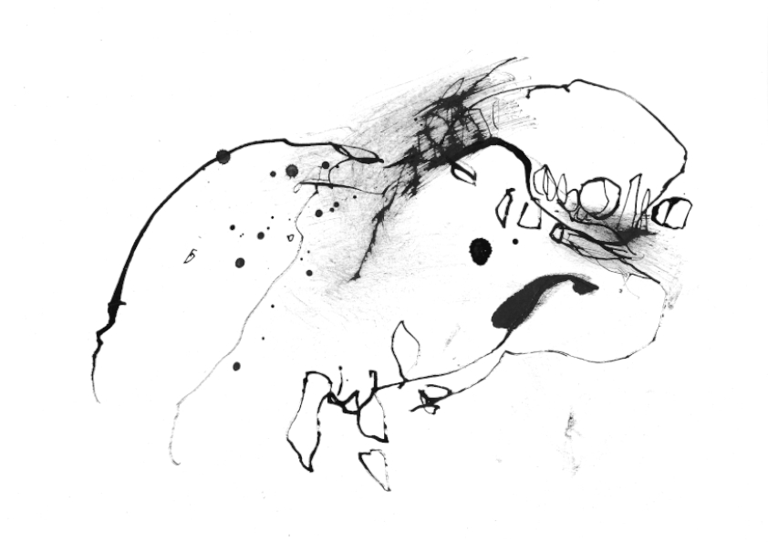 Human Remains, ink on paper, artist, Paul Coombs, gay, queer, lgbtqiplus, drawing, collage, art