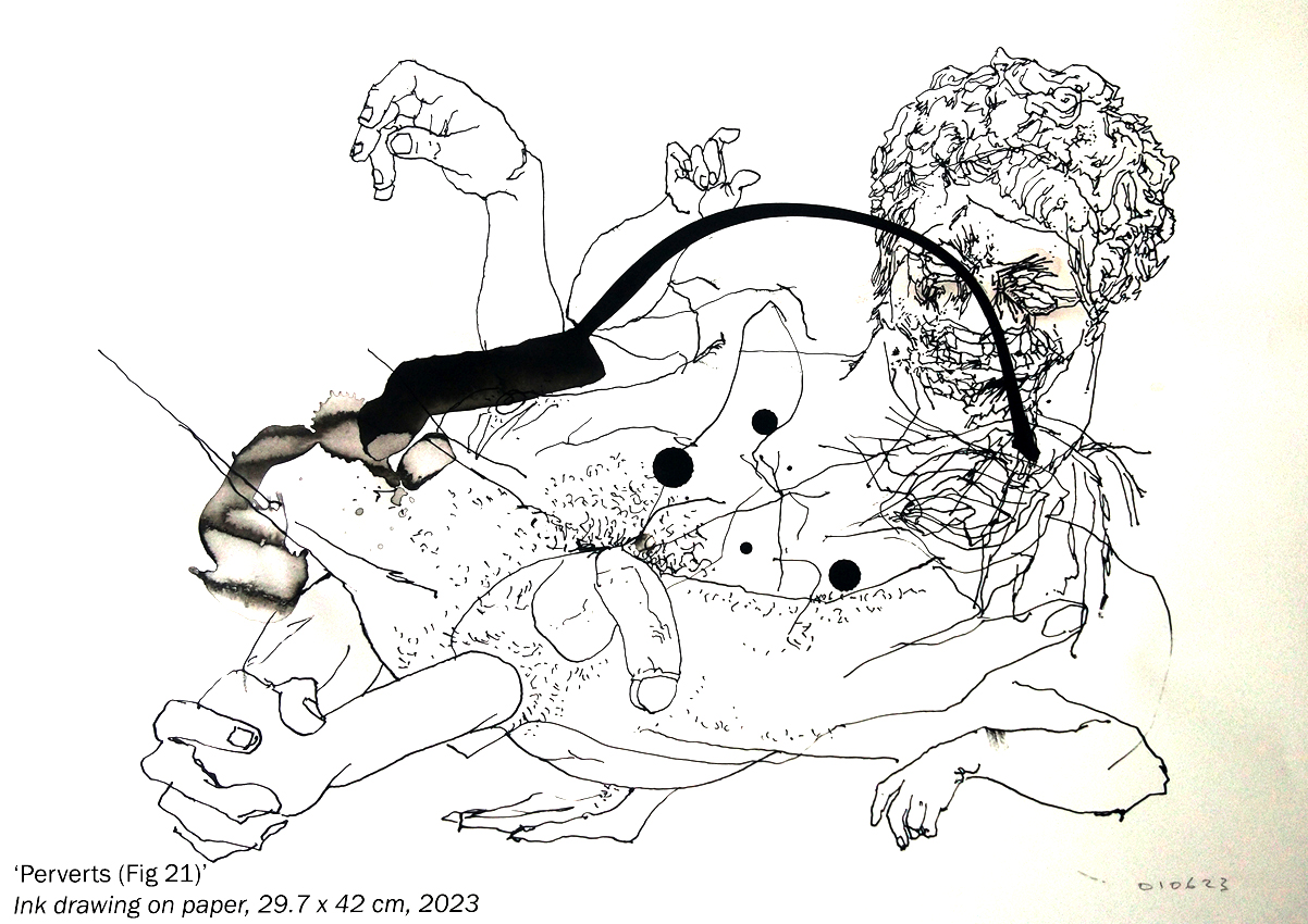 Perverts, Figure 09, artist, Paul Coombs, gay, queer, lgbtqiplus, drawing, collage, art